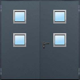 Four Square Windows - Teckentrup 62 Side Hinged Garage Doors